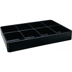 Embout LOGS 130 H48xl338xP238 mm plastique noir 8 fois (Par 6)