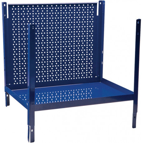 Élément d’étagère LOGS 30 H520xl540xP390 mm bleu RAL 5022 paroi arrière tôle perfor. 2 tablettes