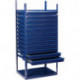 Élément de tiroirs LOGS 90 H1160xl540xP390 mm 12 tiroirs bleu RAL 5022