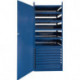 Armoire LOGS 145 H1550xl540xP390 mm 8 tiroirs 5 tablettes bleu RAL