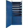 Armoire LOGS 145 H1550xl540xP390 mm 8 tiroirs 5 tablettes bleu RAL