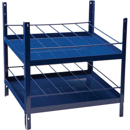 Élément d’étagère LOGS 180 H520xl540xP390 mm bleu RAL 5022 2 x 6 rangées approprié pour bombes aérosol