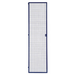 Porte grillagée LOGS 240 H1970xl540 mm bleu RAL 5022 verrouillable