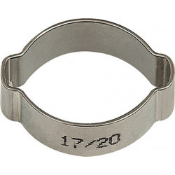 Pince de tuyau 2 oreilles acier inoxydable 1.4301 (W4) plage de serrage 13-15 mm