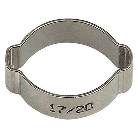 Pince de tuyau 2 oreilles acier inoxydable 1.4301 (W4) plage de serrage 13-15 mm