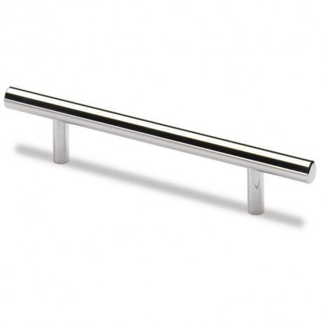 Poignée de meuble Hale acier chromé brillant 96 mm Ø 12 mm HETTICH