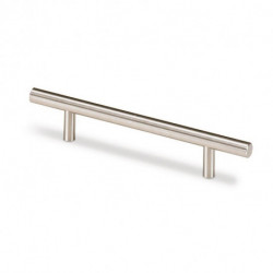 Poignée meuble Hale Acier brossé, aspect acier inoxydable 184mm D.12mm HETTICH