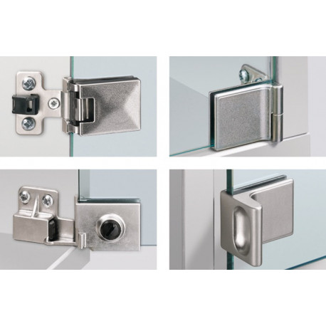 Charnière pour porte en verre ET 5150 Z (nécessaire en plus pour une hauteur de porte 1000 mm)