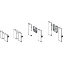 Connecteur de montage avant pour face avant ArciTech aluminium HETTICH