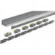 Profil de course 2300mm argenté HETTICH