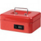 Caisse MONEY Rouge H90xB200xT160mm 1kg avec serrure à cylindre
