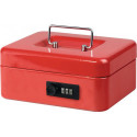 Caisse MONEY Rouge H90xB200xT160mm 1kg avec serrure à cylindre