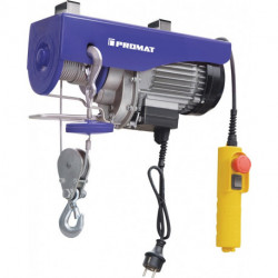 Appareil de levage cap.charge ss/av roul. renvoi 200/400 kg puissance du moteur