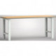 Établi l.2000xP700xH840 mm hêtre Multiplex gris clair RAL 7035 KLW-LUTZ BETRIEB