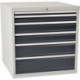 Armoire à tiroirs H1019xl1005xP736 mm gris/anthr. 6 tiroir extraction totale
