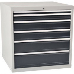 Armoire à tiroirs H1019xl1005xP736 mm gris/anthr. 6 tiroir extraction totale