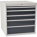 Armoire à tiroirs H1019xl1005xP736 mm gris/anthr. 6 tiroir extraction totale