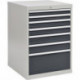 Armoire à tiroirs H1019xl705xP736 mm gris clair/gris anthracite 7 tiroirs 2x75