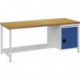 Établi gris clair bleu de sécurité l.2000xH859xP750 mm hêtre Multiplex 40 mm 1 t
