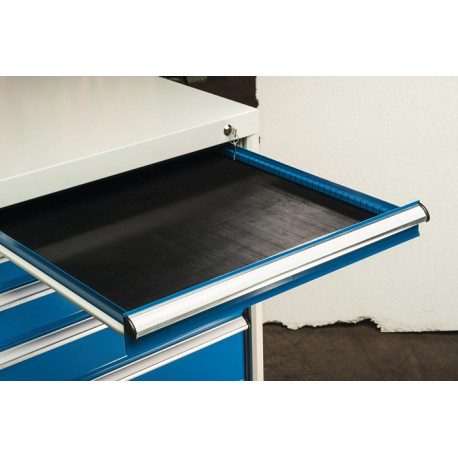 Insert caoutchouc pour tiroirs noir pour largeur d’armoire 572 mm pour tiroirs H 50-175 mm KLW-LUTZ