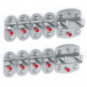 Assortiment de porte-outils 10 pièces revêtu plastique pour panneaux perforés 7 croch./2 croch. d./1 pince à outil 1 Pince à outil