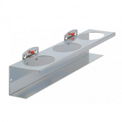 Portes aérosols 3 fois largeur 300 mm D. 70 mm adapté à panneaux perforés RASTERPLAN