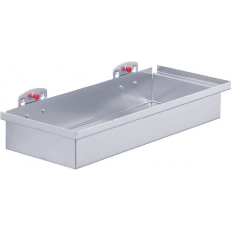 Caisson de rangement H55xl320xP135 mm couleur alu adapté à panneaux perforés