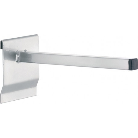 Support universel longueur 200 mm forme carrée D. 14 mm pour panneaux perforés à