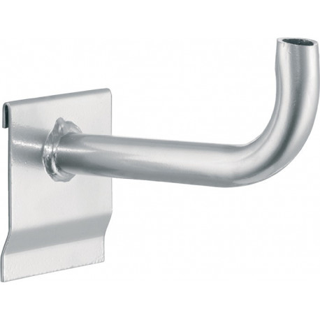 Support tubulaire longueur 160 mm acier galvanisé adapté à panneau perforé à fentes