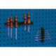 Support de serrage l. 150 mm nombre d’attachements 5 adapté à panneaux perforés 3 pièces/sachet BOTT