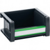 Boîte de rangement à ouverture frontale L100xl.130xH65 mm PP gris anthracite BOTT