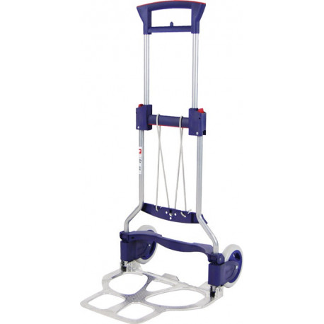 Diable de transport pliable tube d’acier aluminium H. 1130 mm L. pelle 410xl490