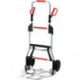 Diable de transport pliable tube d’acier aluminium H. 1250 mm L. pelle 420 x l. 595 mm capacité de charge 250 kg