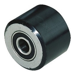 Roulette de fourche polyuréthane L.moyeu 70 mm l.roue 70 mm D. de la roue 80 mm