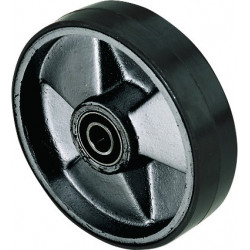 Volant polyuréthane L.moyeu 43 mm l.roue 50 mm D. de la roue 200 mm jante en pla