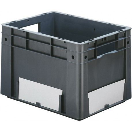 Étiquette blanc pour caisse de transport gerbable largeur 210 mm 50 pièces/sachet LA-KA-PE