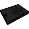 Cagette pliable L485xl345xH230 mm contenu 35 l avec 2 poignées et porte-bouteille noir-gris LOCKWEILER