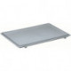 Couvercle à charnières polypropylène L600xl400 mm gris pour caisses de transport