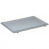 Couvercle à charnières polypropylène L600xl400 mm gris pour caisses de transport