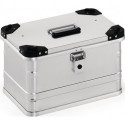 Boîte en aluminium L432xl335xH277 mm 29 l avec fermoir à déclic et angles d’empil.