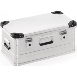Boîte en aluminium L582xl385xH275 mm 47 l avec fermoir à déclic et angles d’empi