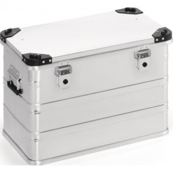 Boîte en aluminium L582xl385xH410 mm 76 l avec fermoir à déclic et angles d’empi