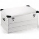 Boîte en aluminium L782xl585xH410 mm 157 l avec fermoir à déclic et angles d’emp