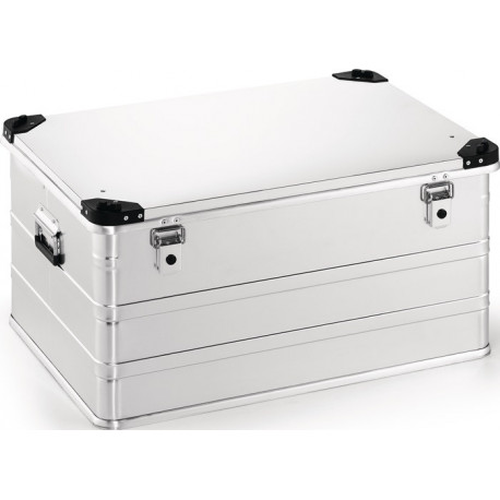 Boîte en aluminium L782xl585xH410 mm 157 l avec fermoir à déclic et angles d’emp