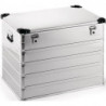 Boîte en aluminium L782xl585xH620 mm 240 l avec fermoir à déclic et angles d’emp