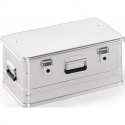 Boîte en aluminium L582xl385xH262 mm 47 l avec fermoir à déclic et perçages