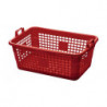 Panier L620xl425xH250 mm 45 l polyéthylène rouge LOCKWEILER
