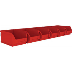 Jeu de boîtes de rangement ouvertes H75xl602xP180 mm acier galvanisé avec boîtes