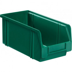 Boîte de rangement à ouverture frontale L350/300xl200xH200 mm PS vert LA-KA-PE (Par 10)