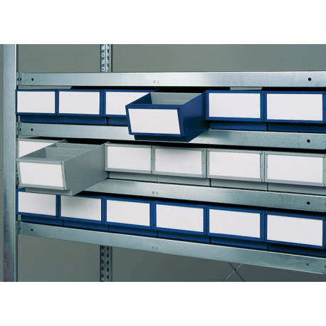 Étiquette blanc pour boîtes pour étagère largeur 160 mm 25 pièces/sachet LA-KA-PE